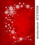 red snow christmas background...