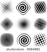 nine graphic halftone elements