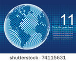 digital world map with copy...