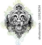 warrior skull vector...