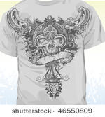 grunge skull banner apparel...