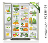 refrigerator with organic food...