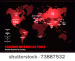 vector world map with nuclear...