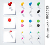 vector push pin collection