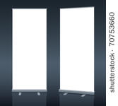 vector blank roll up banner...