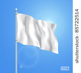 vector blank white flying flag...