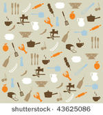kitchen icons pattern
