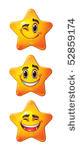 yellow stars with smiling faces ...