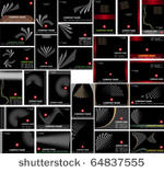 set of black business card