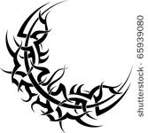 tribal moon tattoo