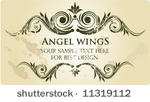 angels wings. vintage frame.