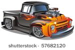 vector cartoon hot rod  ...