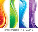 design set of vertical modern...
