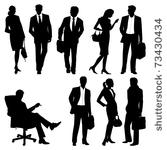 global team   vector silhouettes