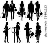 several people  shopping  ...