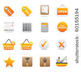 shopping icons  yellow14...