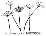 vector plants silhouettes