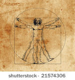 a highly stylized drawing of...