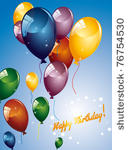 birthday cards on blue...