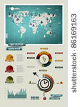 set elements of infographics....