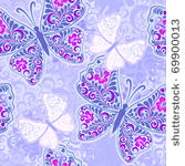 seamless pattern with decorated ...