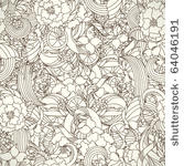 vintage floral pattern vector...