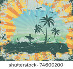 summer grunge background vector ...