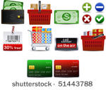 shoping set of 10 icons part 3