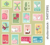 collection of postage stamps