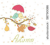 romantic autumn card