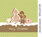 christmas card with cookies