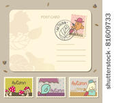 autumn postage set