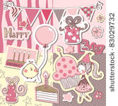 happy birthday scrapbook set