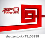 abstract red 3d spiral...