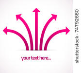 abstract pink 3d glossy arrows...