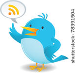 cartoon blue bird talking