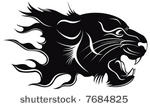black silhouette of a head of a ...