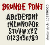 vector grunge font