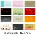 business cards set