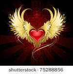 bright red heart of an angel...