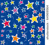 colorful stars seamless pattern
