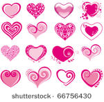collection heart vector