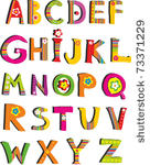 abc. vector flower font....