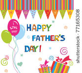 happy father's day greeting card