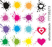  set of colored blots isolated...