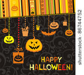 halloween card. vector...