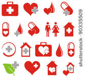 set of medical icons isolated...
