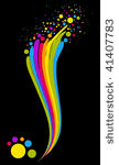 abstract rainbow on black...