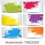 set of six background cards...