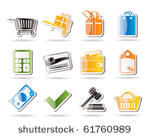 online shop icons   vector icon ...